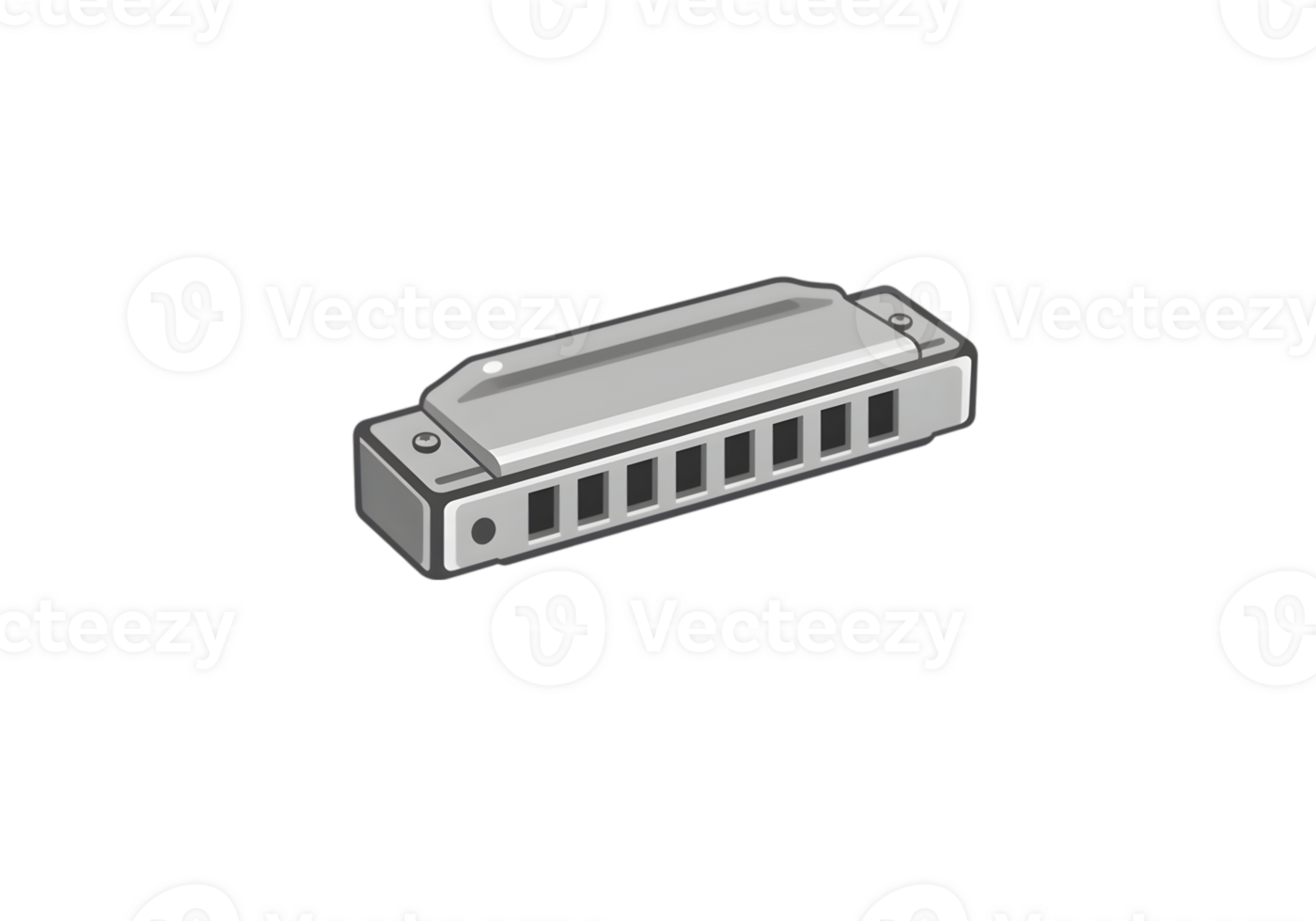 Simple Pixel Art Harmonica Illustration png