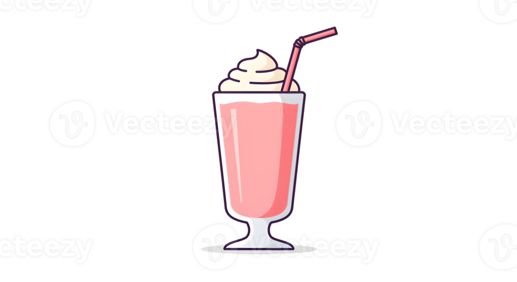 Pink Milkshake Pixel Art Illustration png