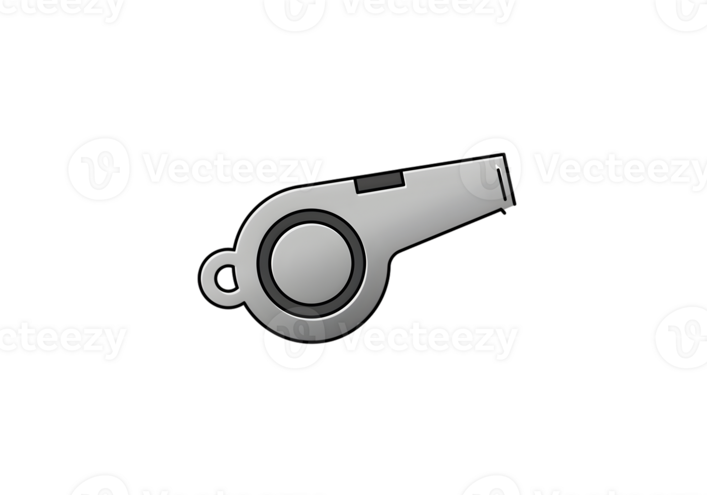 Simple Silver Whistle Illustration png