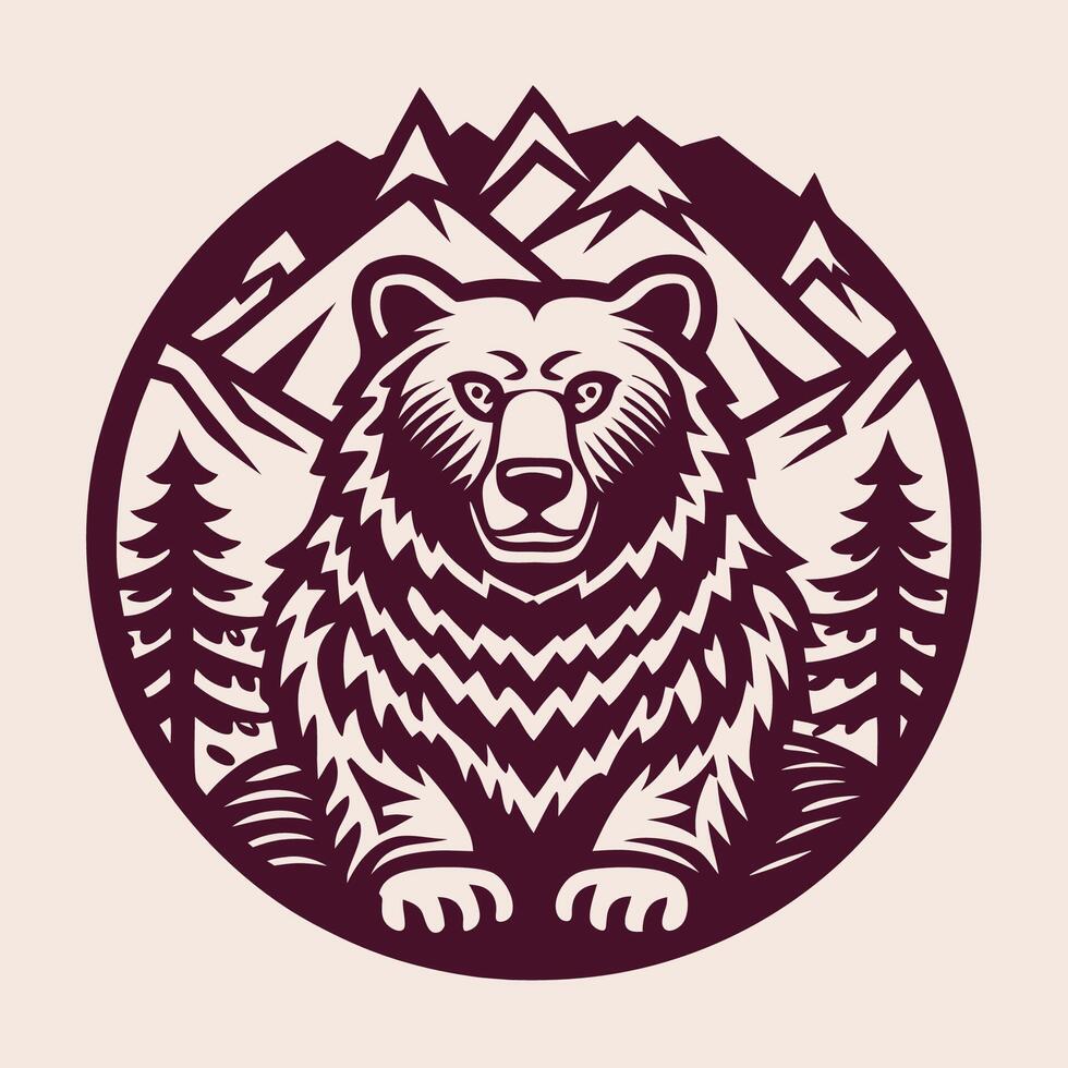 Unveil the Might of Himalayan Bears with This Majestic Logo vector