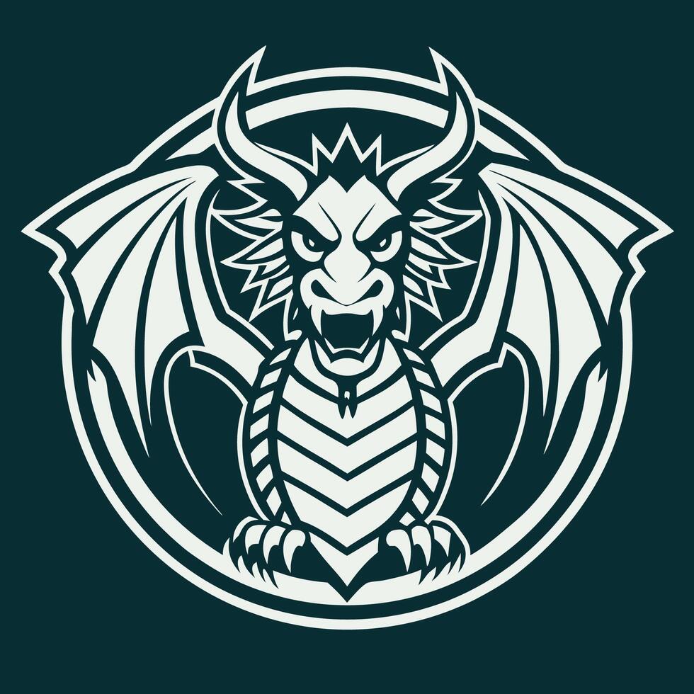 Vibrant and Enchanting Dragon Mascot Character with Colorful Scales and Mythical Appeal vector