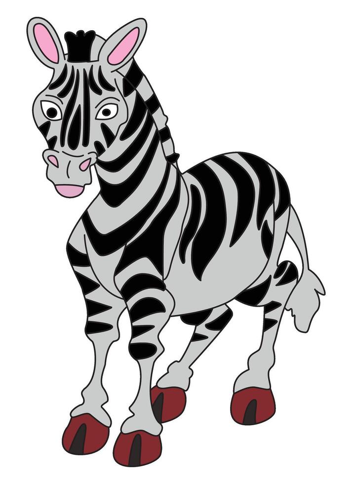 Zebra animal isolated on white background vector