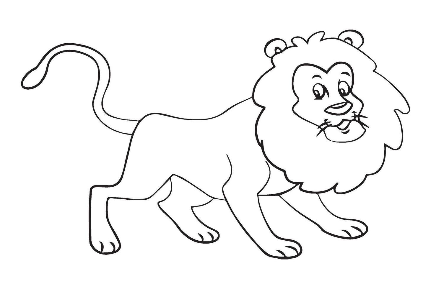 Lion outline for color illustration vector