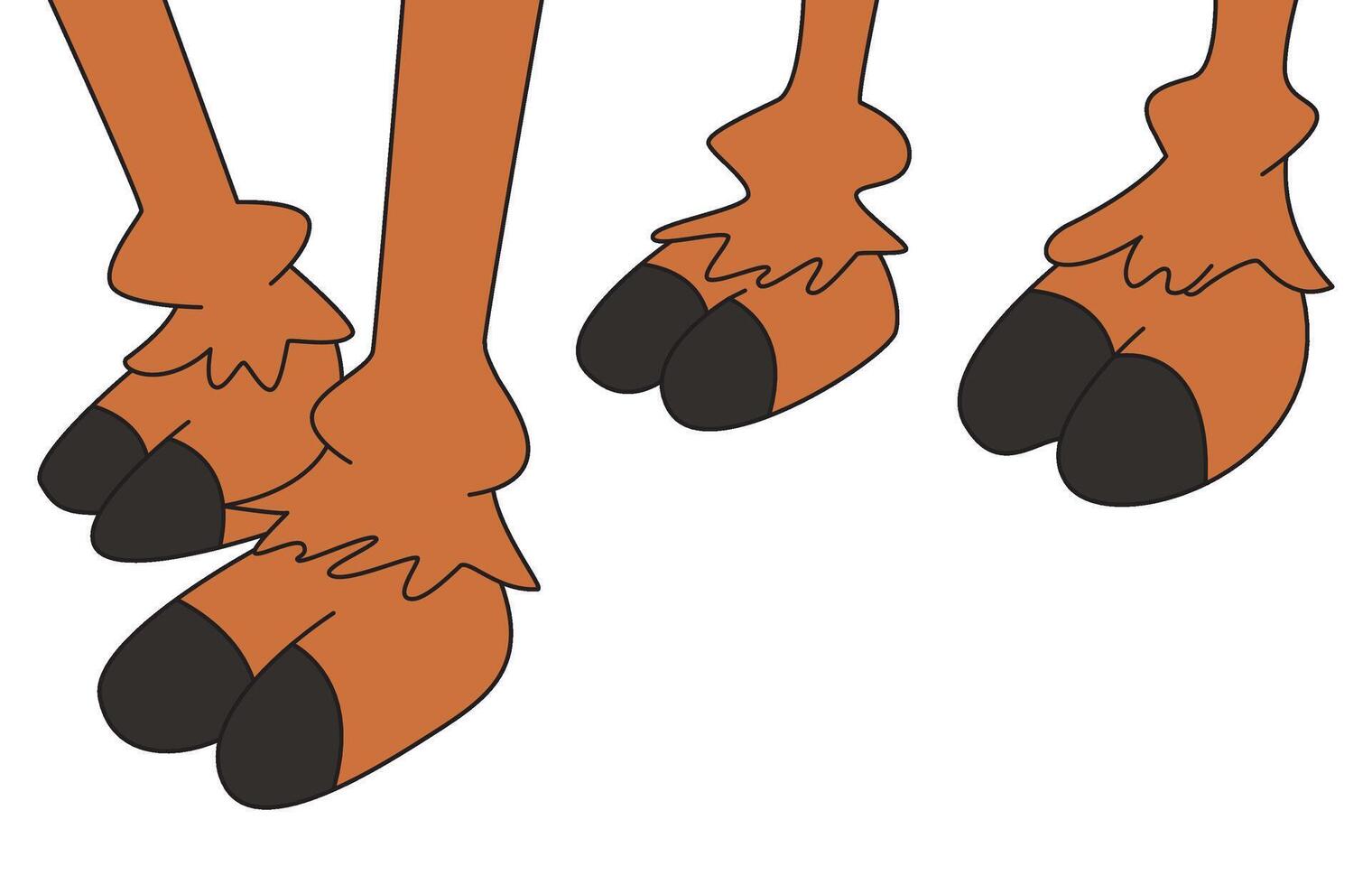 A camel foot animal illustration vector