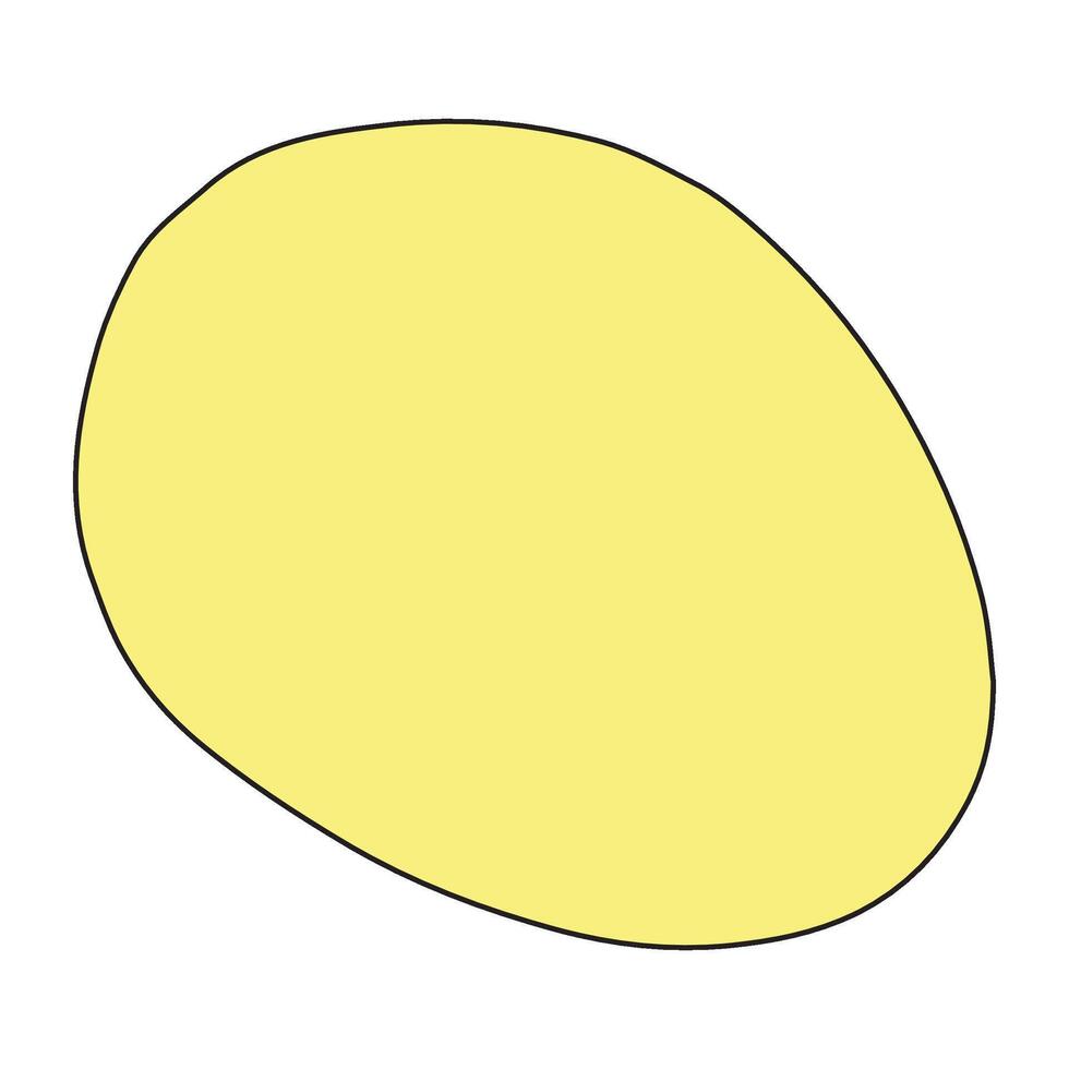 Yellow egg isolated on white background vector