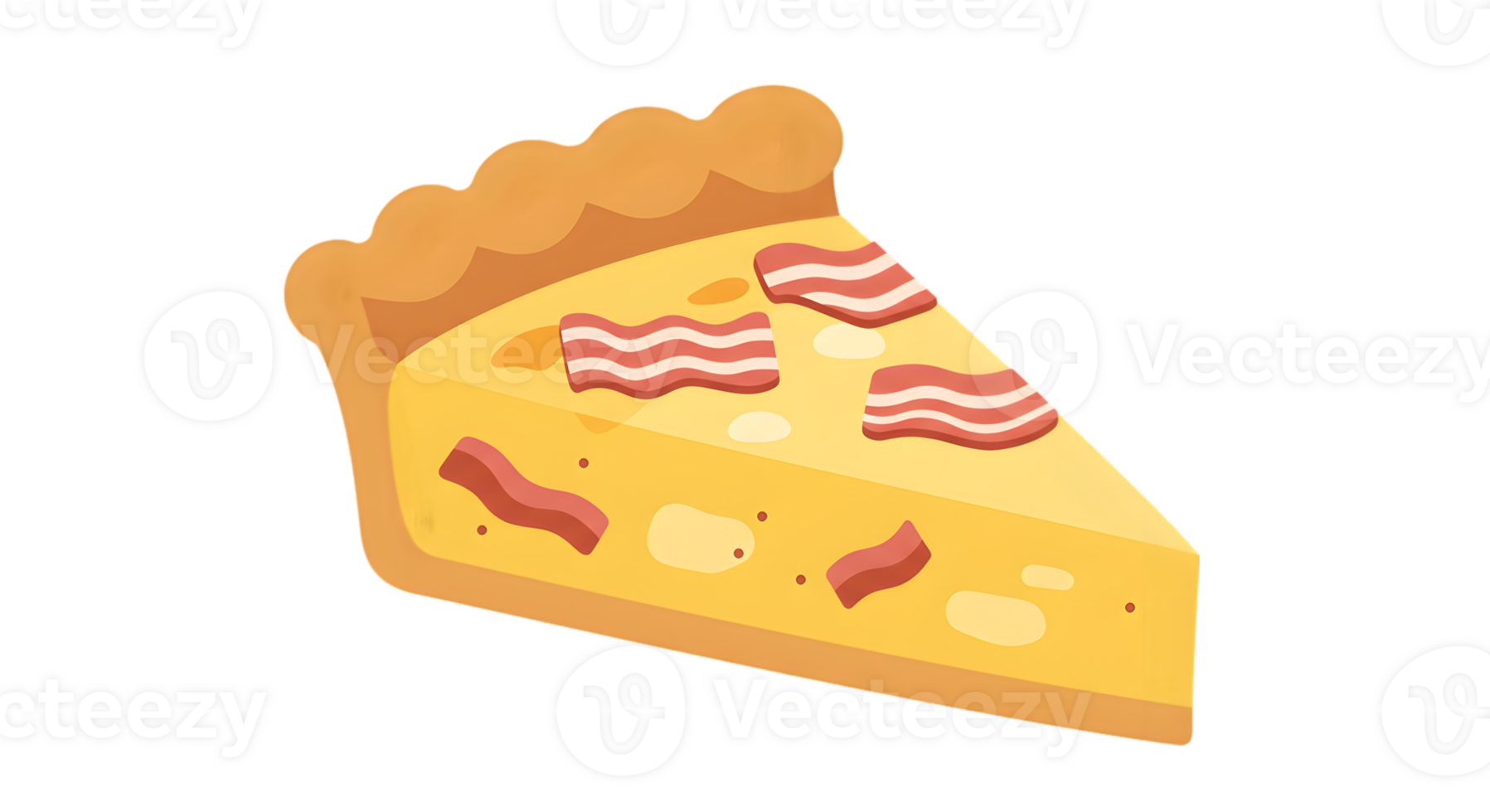 A slice of bacon and cheese pie png