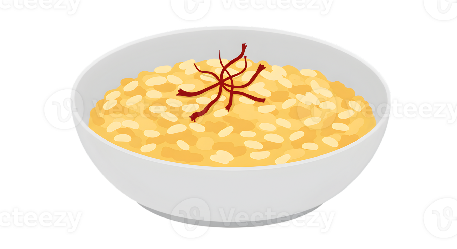 Pixelated Bowl Of Creamy Porridge With Saffron png