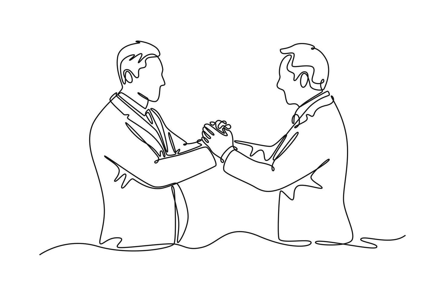 successful agreement in business deal. Agreement business concept. Single line draw design. graphic illustration vector
