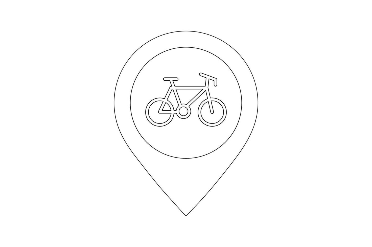 Bicycle Store Navigation Marker Icon, bike store map marker icon, cycling store location pin symbol, cycling shop location , bicycle shop map pointer icon vector