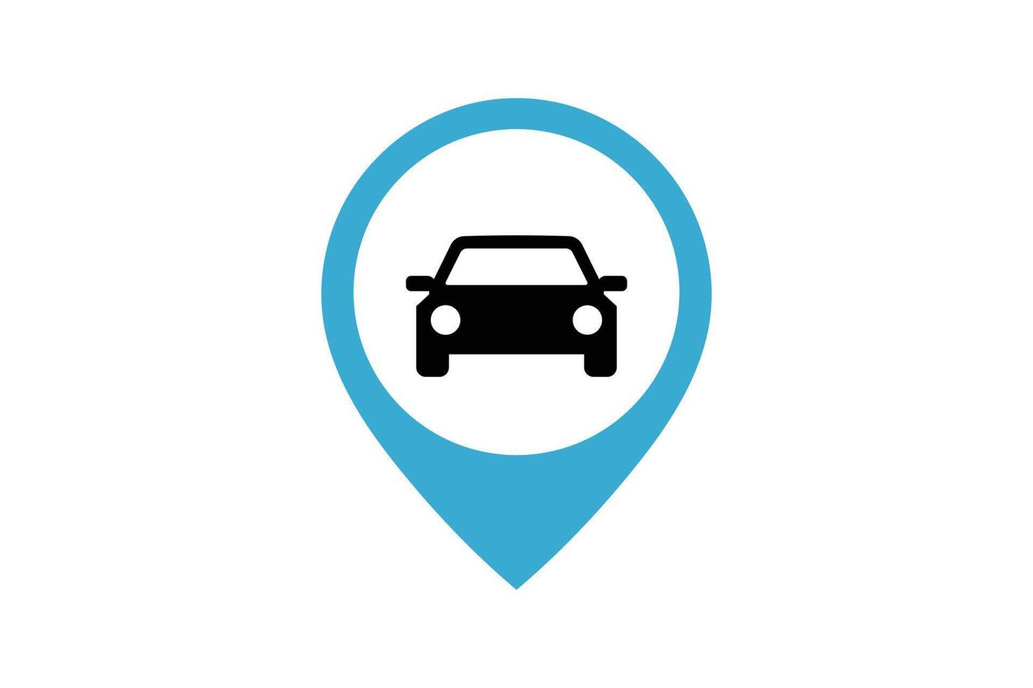 Flat Car Parking Pinpoint Icon, car parking location icon, pinpoint vehicle parking icon, pinpoint car parking symbol, vehicle spot locator icon vector