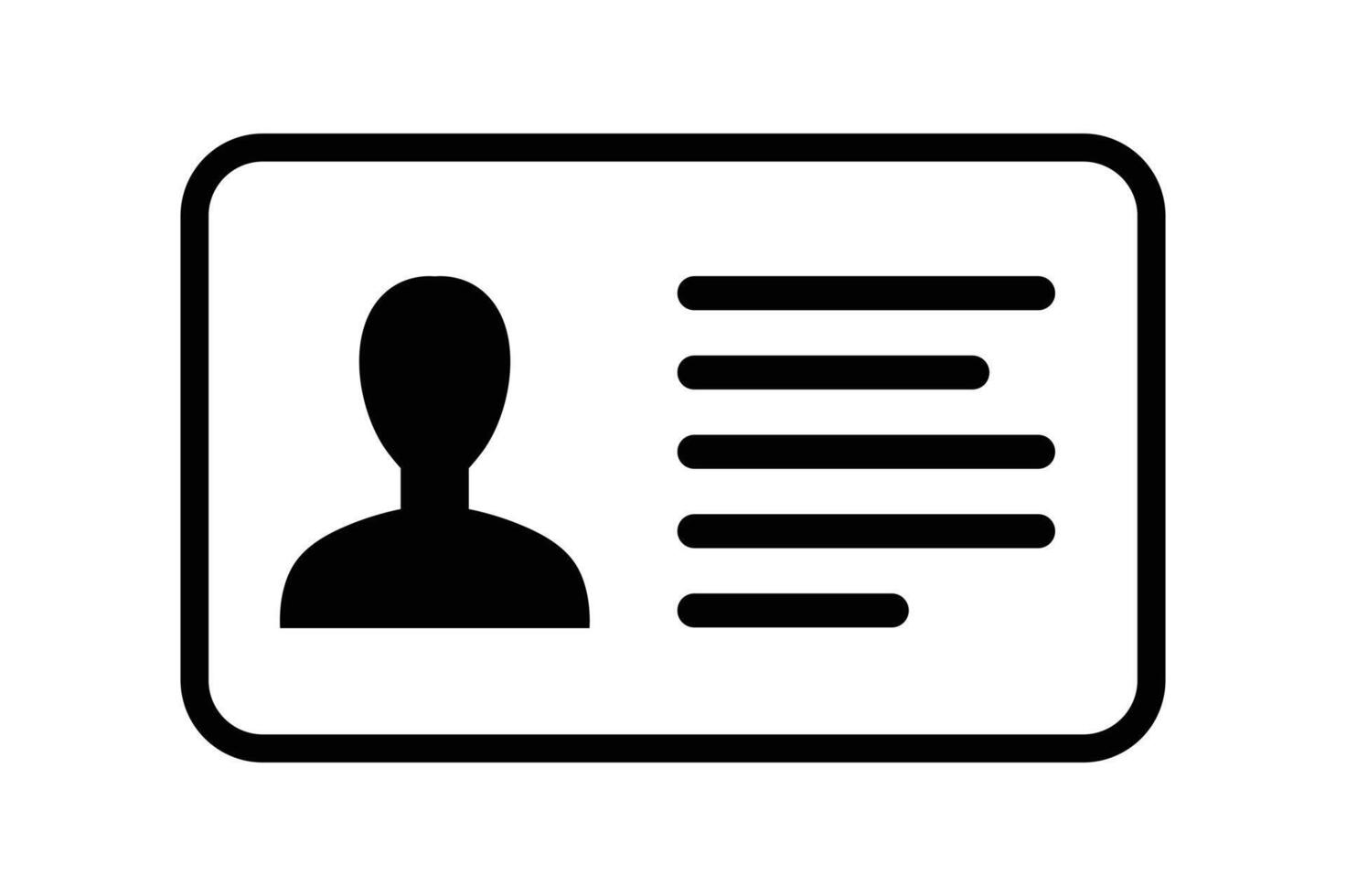 Identity Badge Icon Design, id card icon illustration, employee id badge icon, office staff id card , digital identity card symbol vector