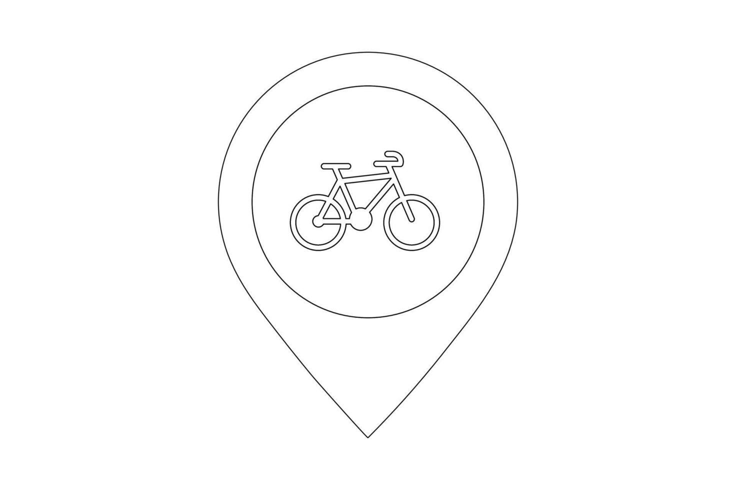 Bike Shop Icon with Map Pin, bike store map marker icon, cycling store location pin symbol, cycling shop location , bicycle shop map pointer icon vector