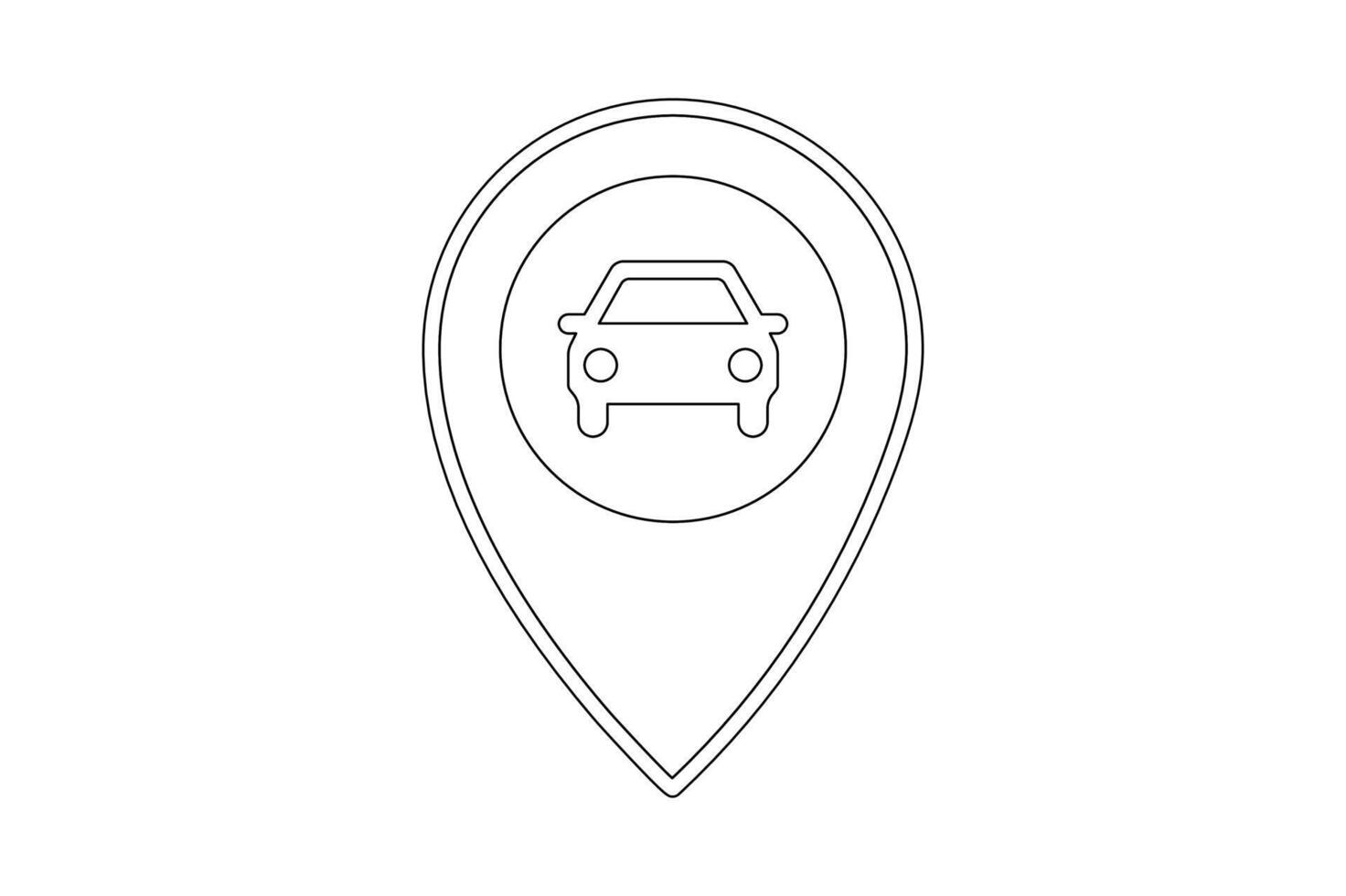 Car Park Location Symbol, car parking location icon, pinpoint vehicle parking icon, pinpoint car parking symbol, vehicle spot locator icon vector