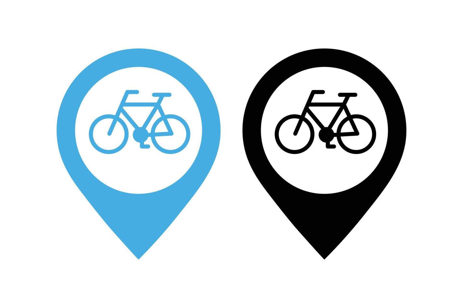 Bicycle Shop Locator Icon, bike store map marker icon, cycling store location pin symbol, cycling shop location , bicycle shop map pointer icon vector