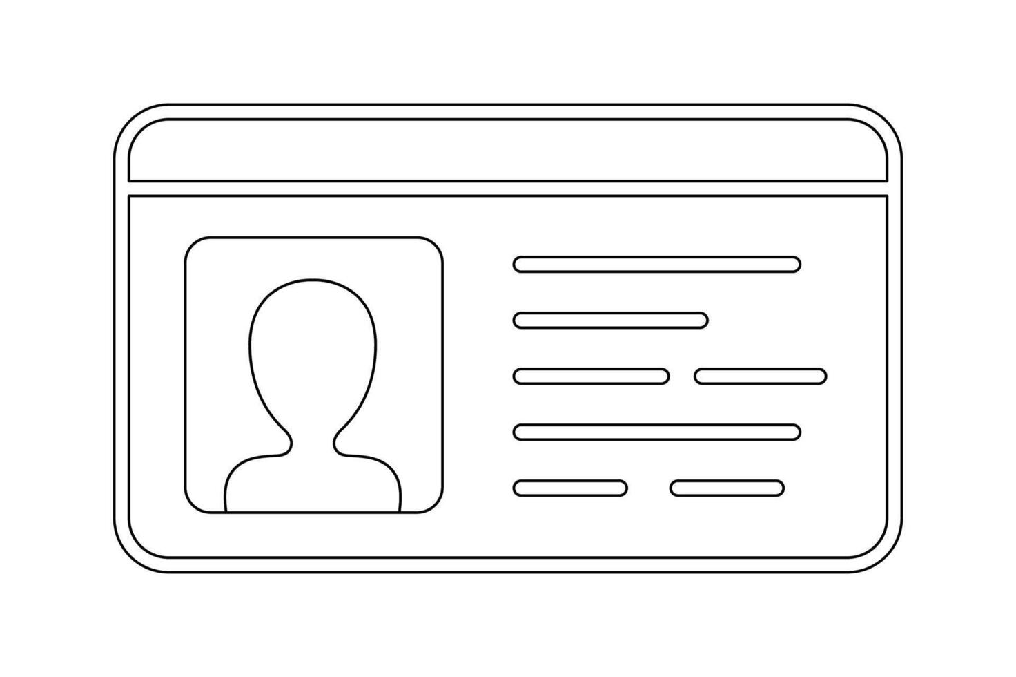 Workplace ID Card Icon Design, id card icon illustration, employee id badge icon, office staff id card , digital identity card symbol vector