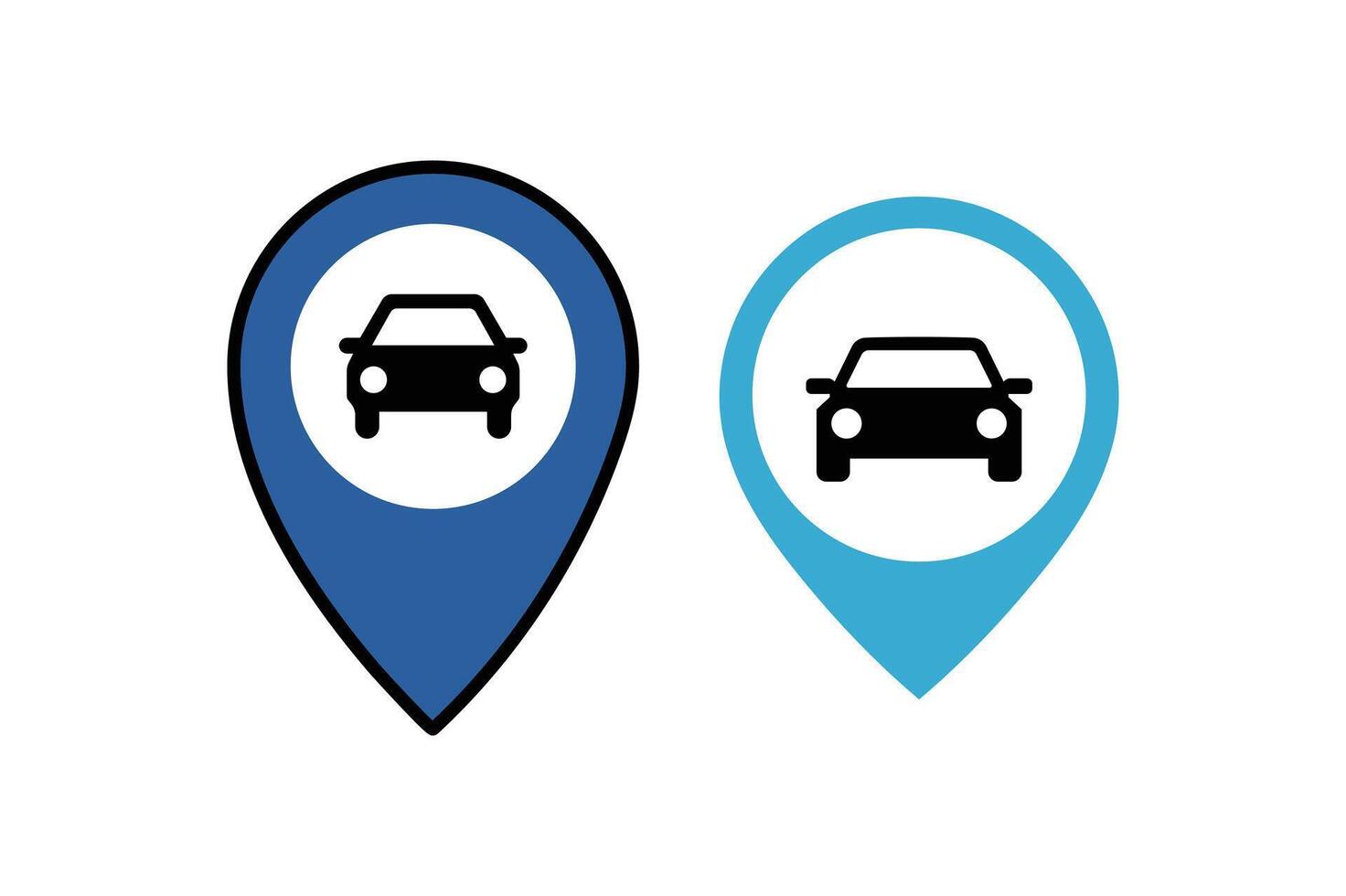Car Parking Map Pin Icon Collections, car parking location icon, pinpoint vehicle parking icon, pinpoint car parking symbol, vehicle spot locator icon vector