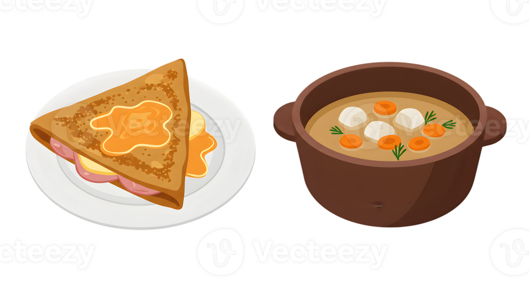 Pixel Art Food Illustration Sandwich And Soup png
