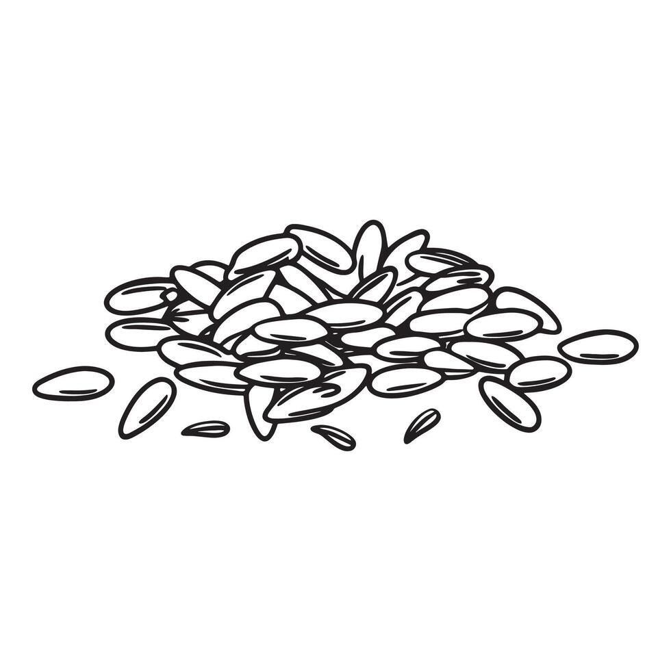 Heap of puffed rice vector