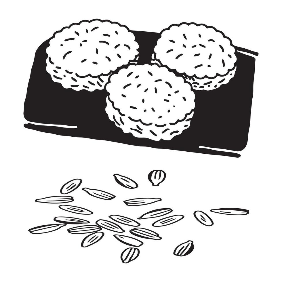 illustration of a set of food vector