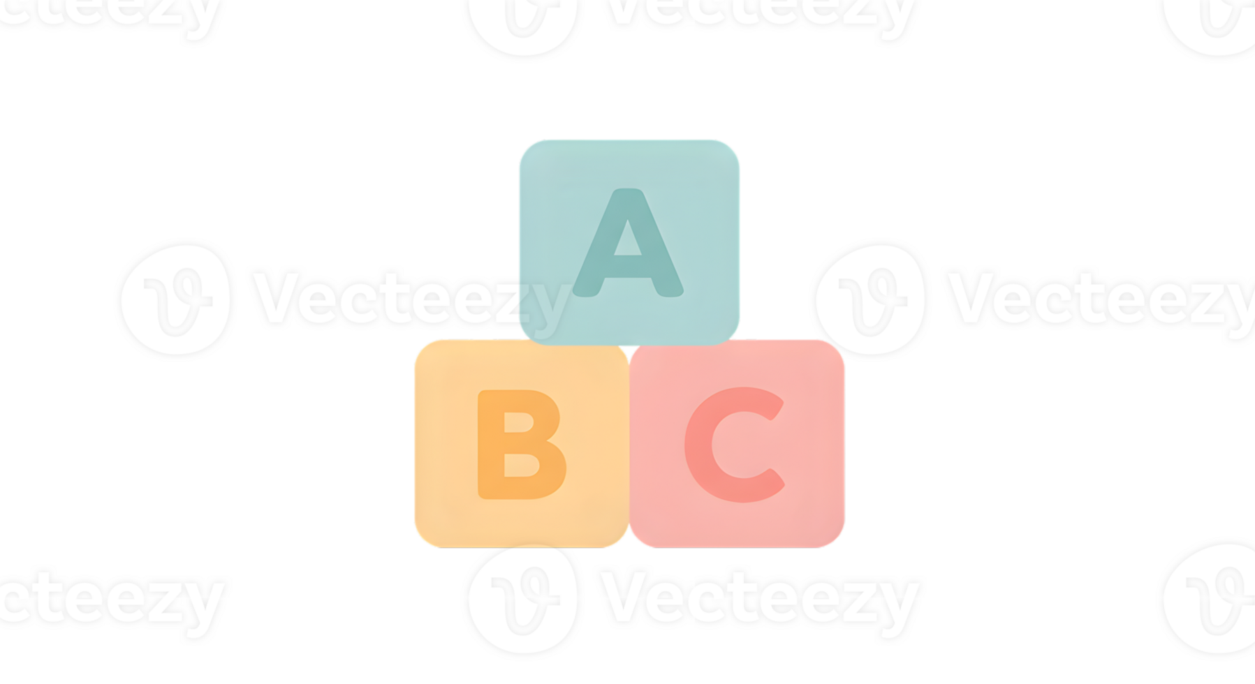 Pastel Colored ABC Blocks png