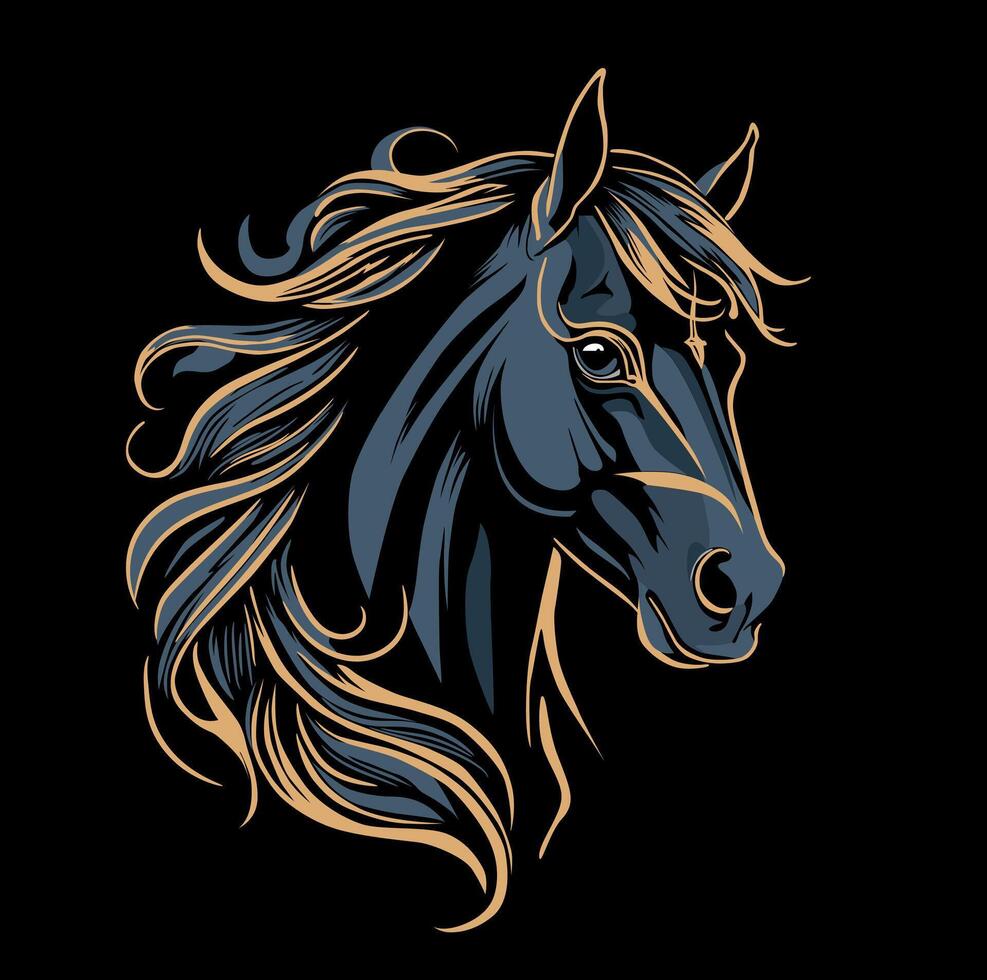 head of a horse vector