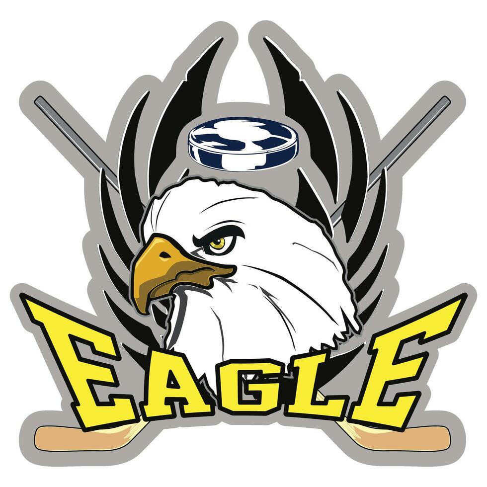 Coat of Arms for the hockey team, with sticks and eagle vector