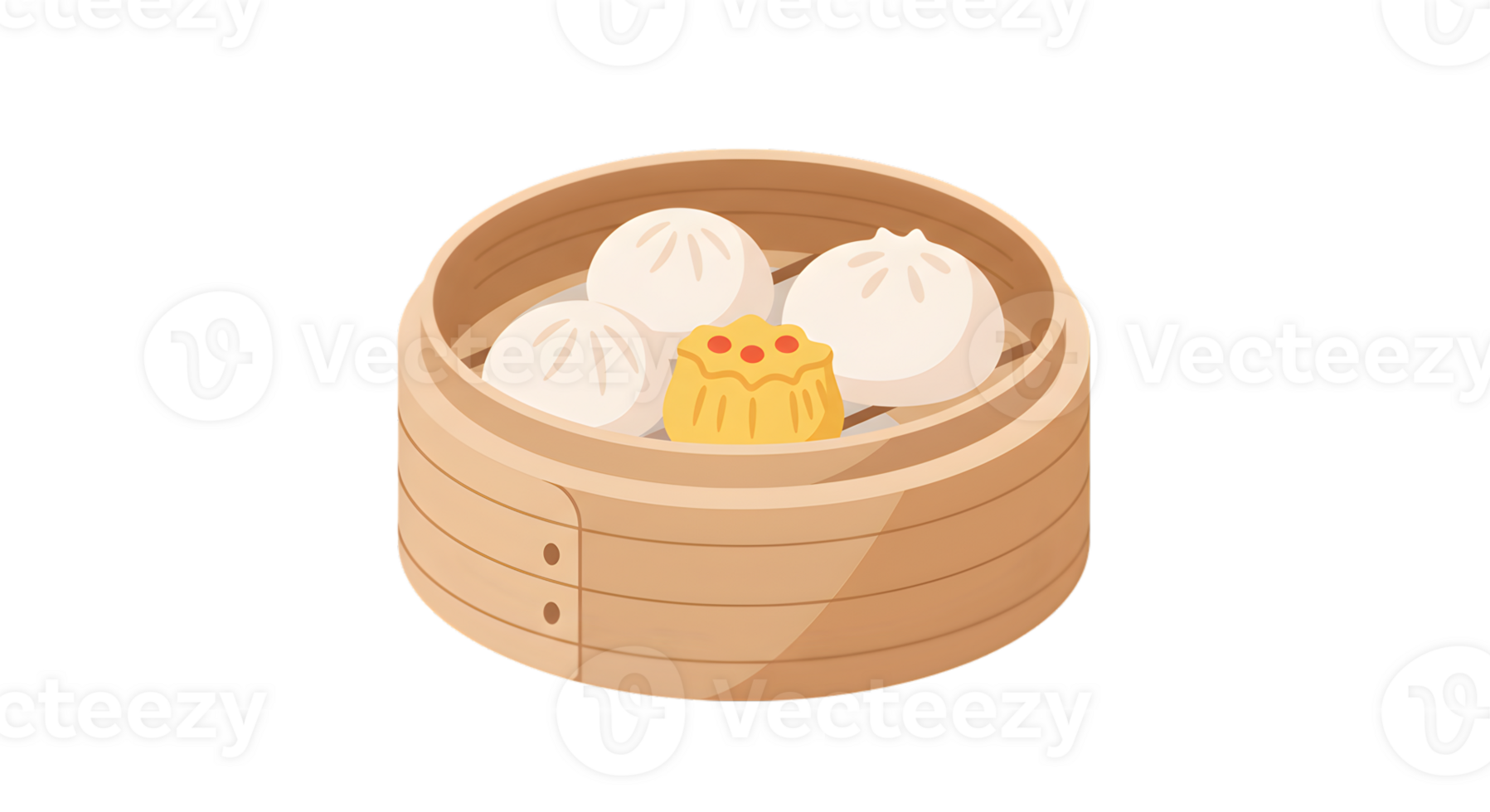 Pixel Art Illustration Of Steamed Chinese Dumplings png