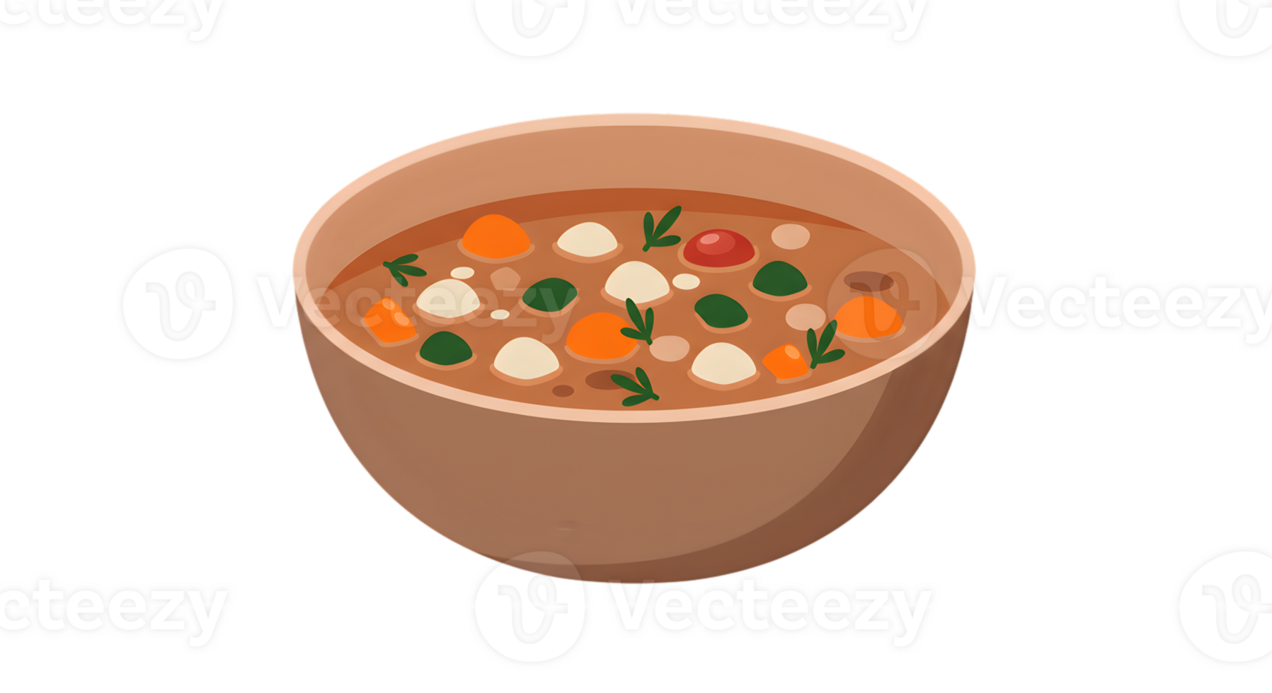 Colorful Vegetable Soup In A Bowl png