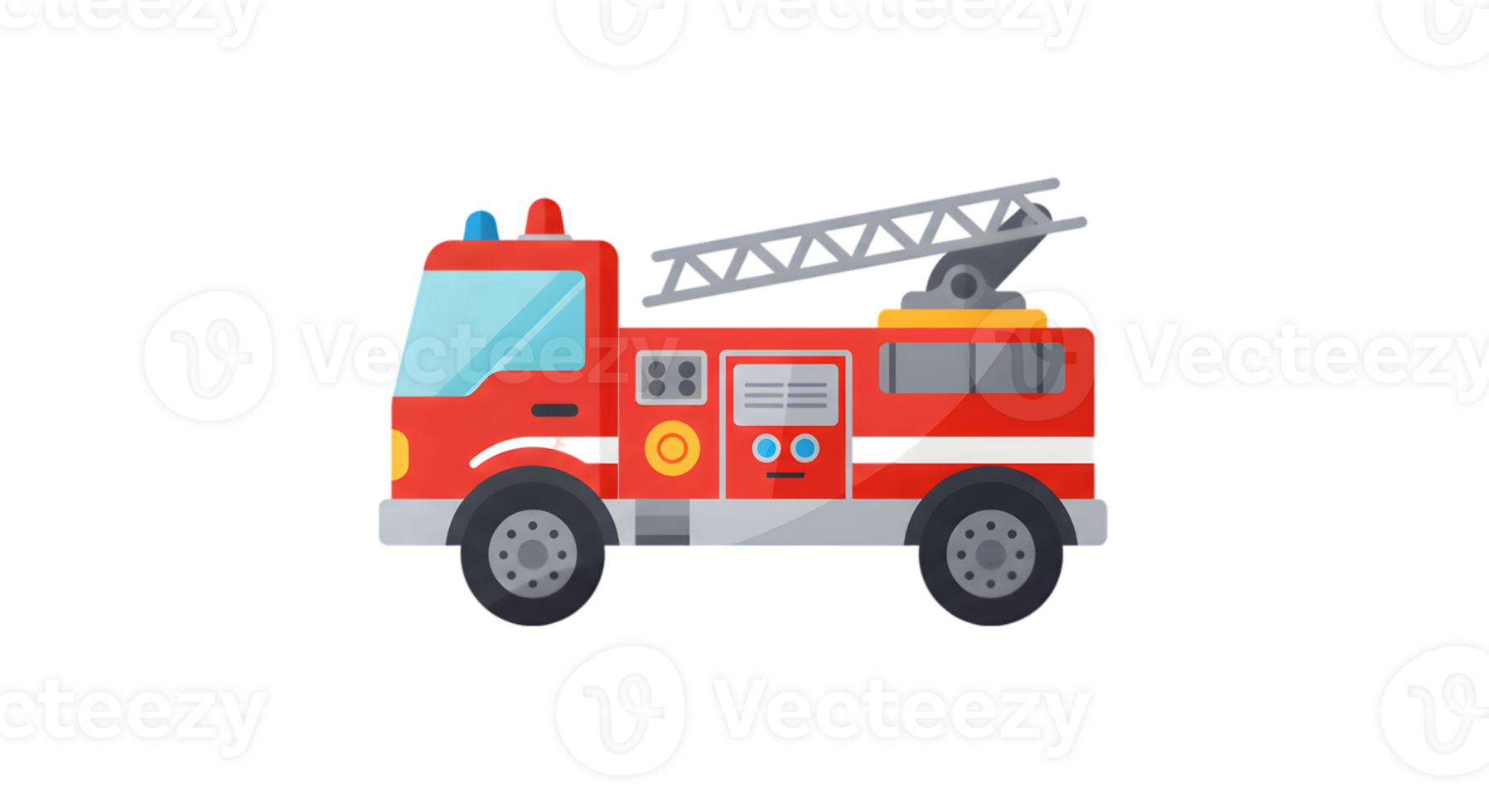 Pixel Art Fire Truck Illustration png