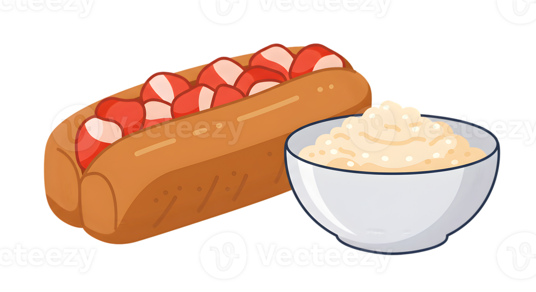 Pixel Art Lobster Roll With Creamy Sauce png