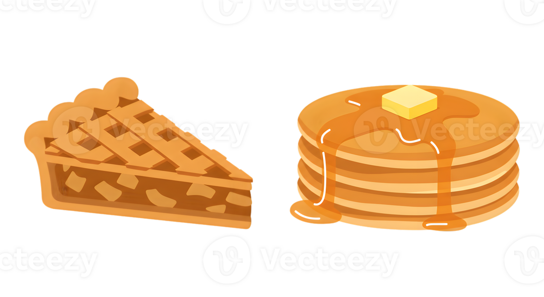 Pixel Art Apple Pie And Pancakes png