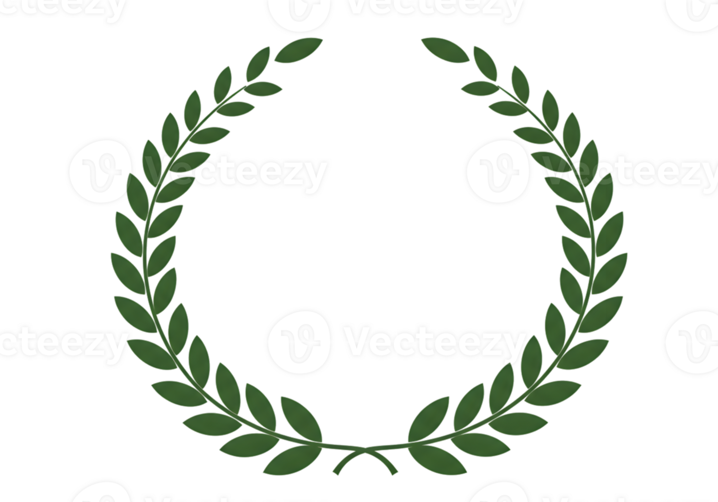 Dark Green Laurel Wreath Frame png