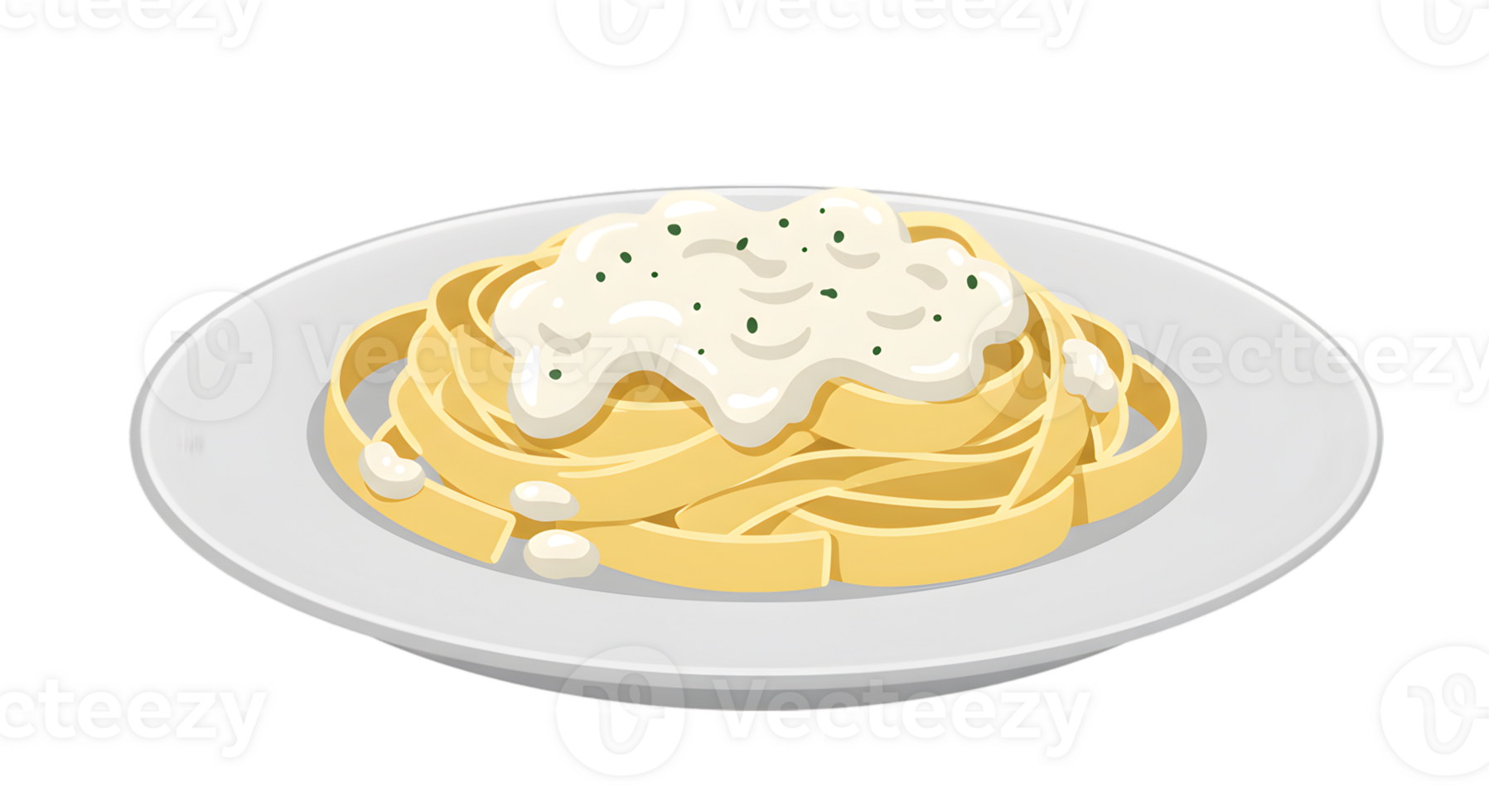 Pixel Art Creamy Fettuccine Alfredo Dish png