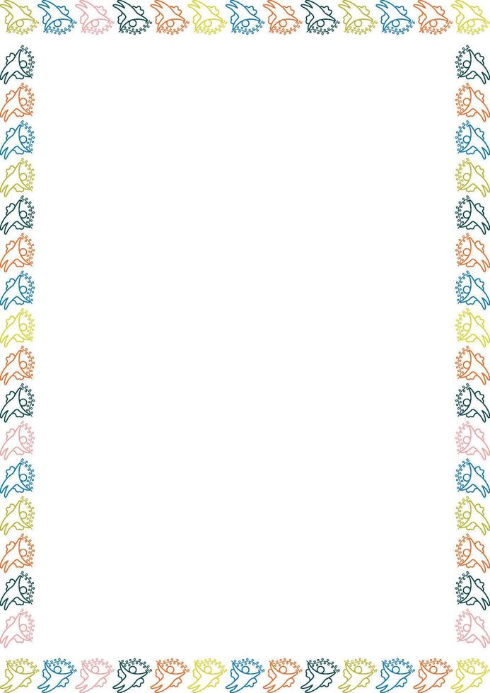 Holy angel religious frame. Cute cartoon new year holidays frame with empty space for your text vector
