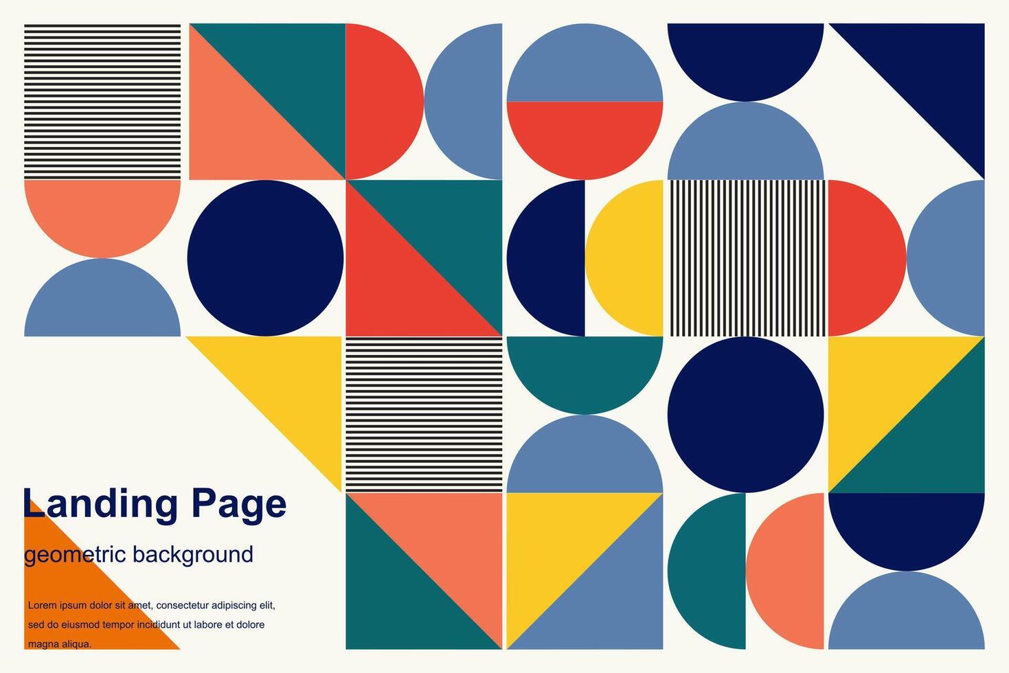 Flat abstract geometric mosaic background. Abstract homepage design - minimalism landing page vector