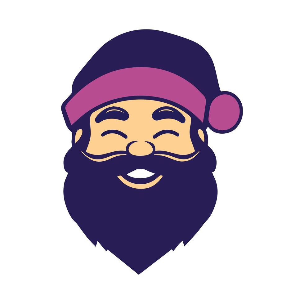 Abstract Santa Claus head Icon or Logo Design Template vector