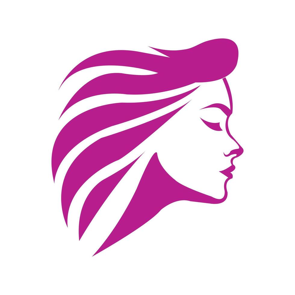Abstract woman's profile or a woman's head Icon or Logo Design Template vector