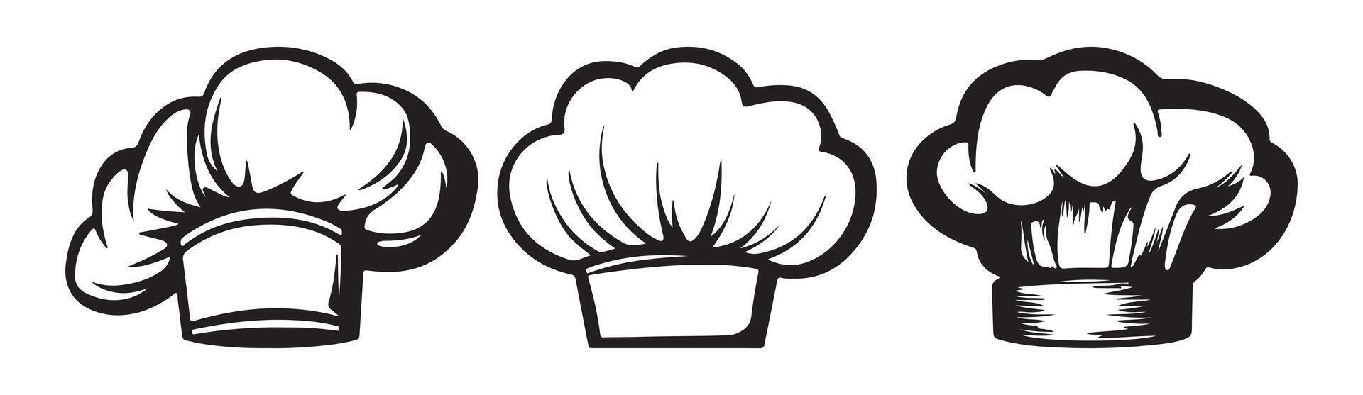 Abstract chef hats Icon or Logo Design Template vector