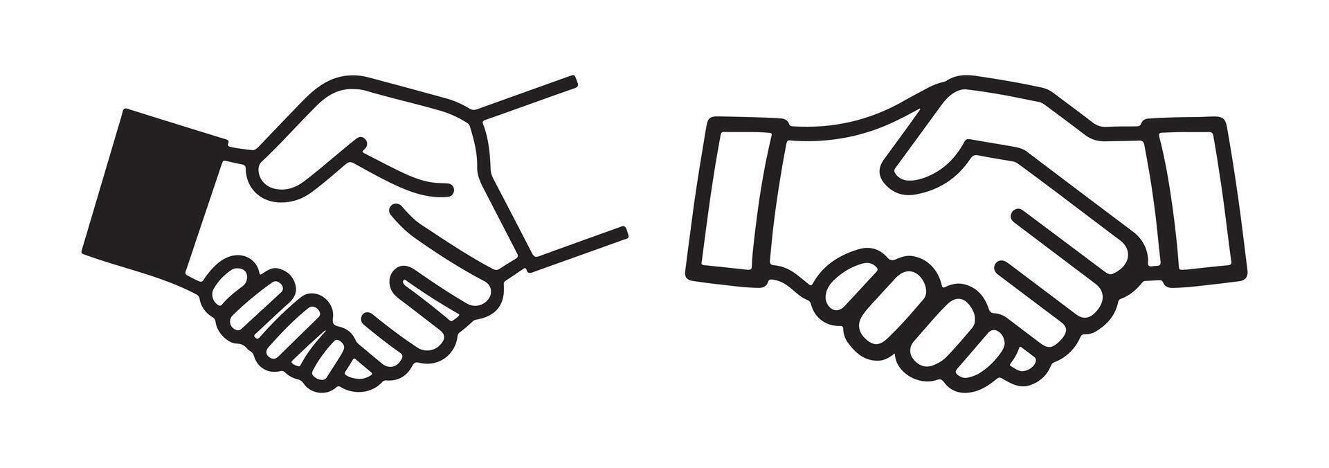 Abstract handshake illustrations Icon or Logo Design Template vector
