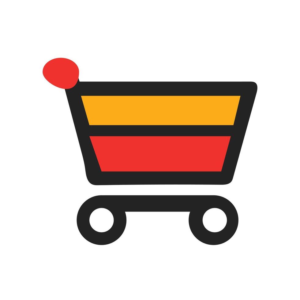 Abstract shopping cart or trolley Icon or Logo Design Template vector