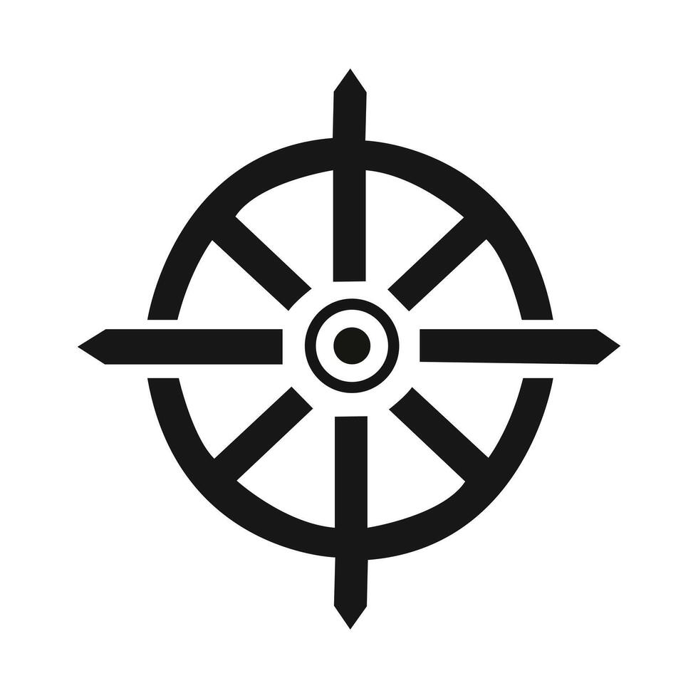 Abstract compass rose or a nautical compass Icon or Logo Design Template vector