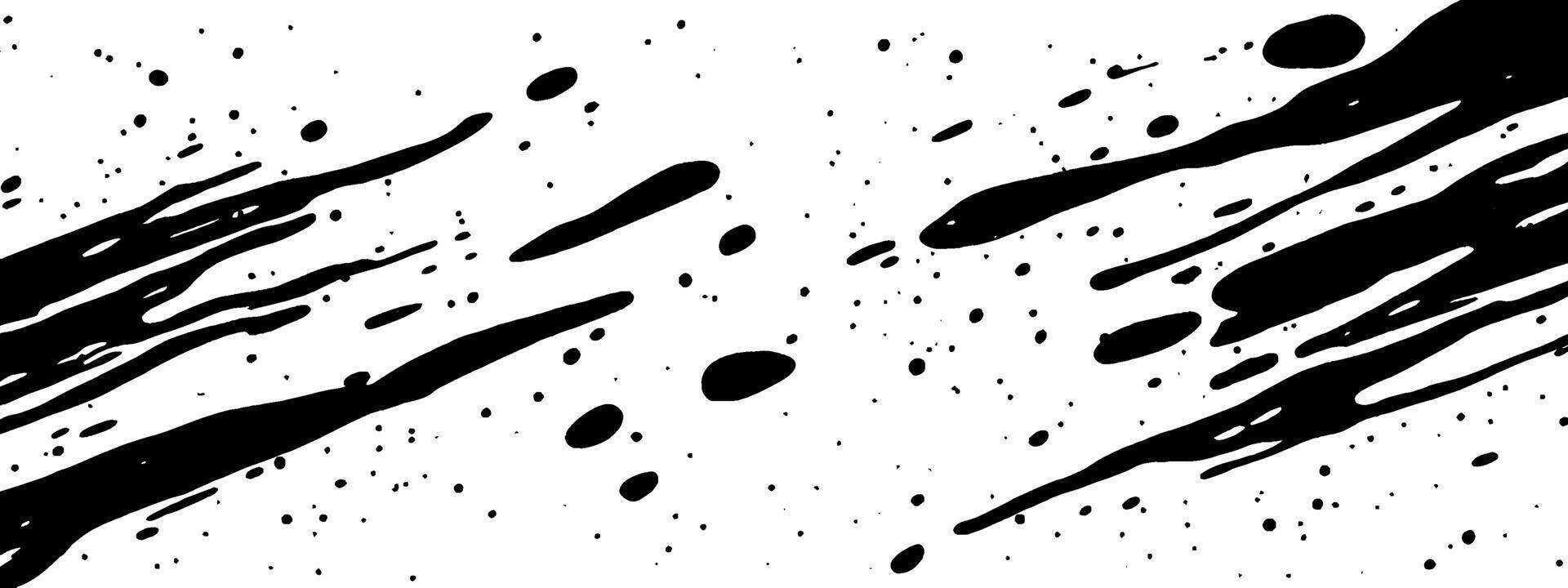 Clásico xilografía ilustración presentando dinámica tinta salpicar patrones a través de un blanco antecedentes vector