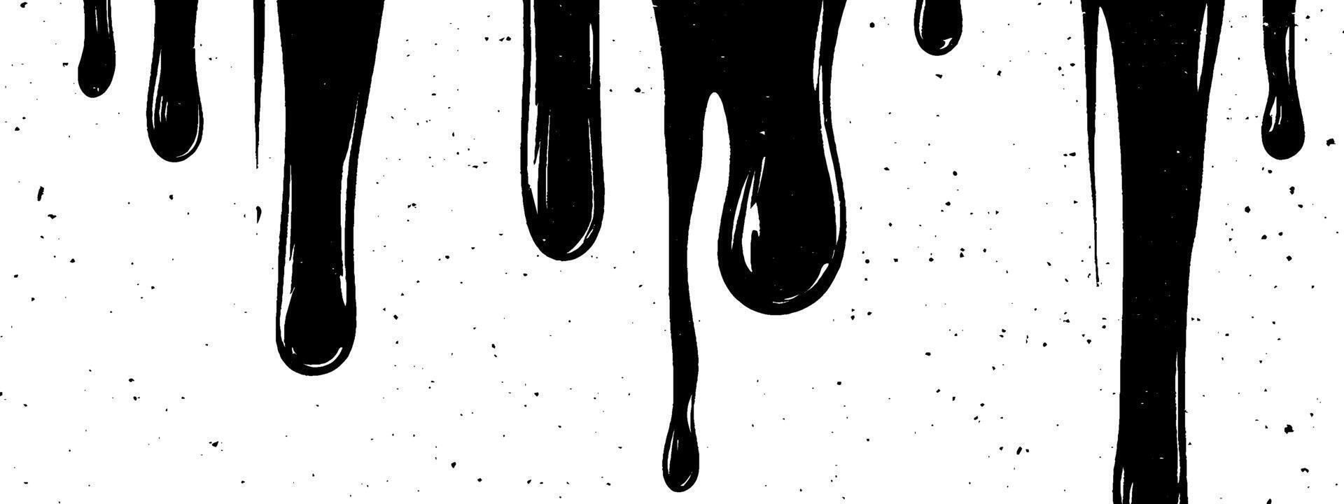 Woodcut illustration depicting vertical dripping black stripes with textured background vector