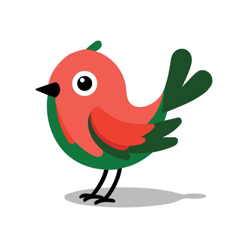 Adorable small flying baby bird cartoon illustration featuring a colorful, funny, and minimalist sparrow mascot with feathers, wings, and a lovable smile. Perfect for isolated clip art, logos, vector
