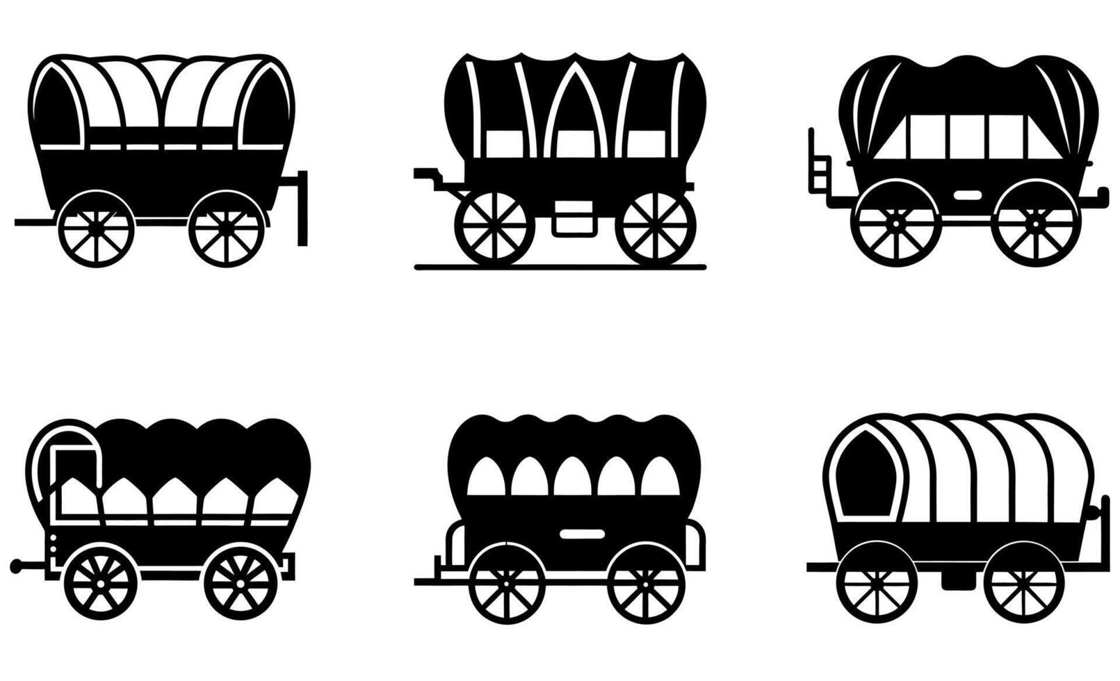 Covered Wagon icon vector