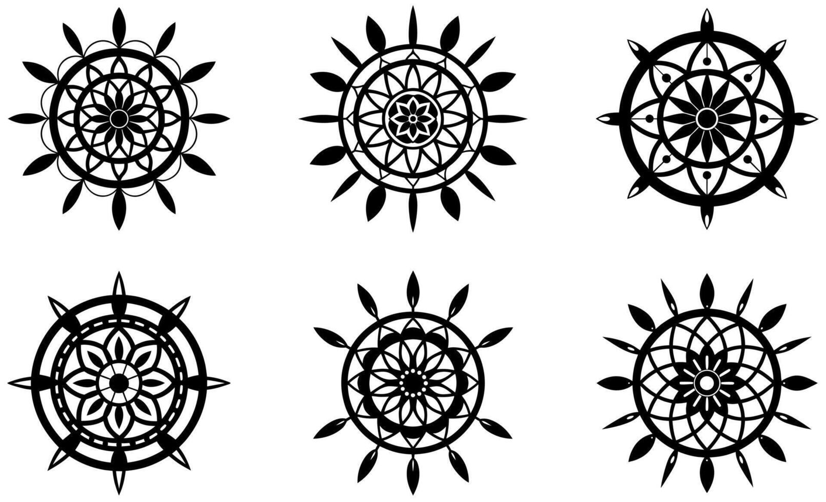intricate black and white dreamcatcher design vector