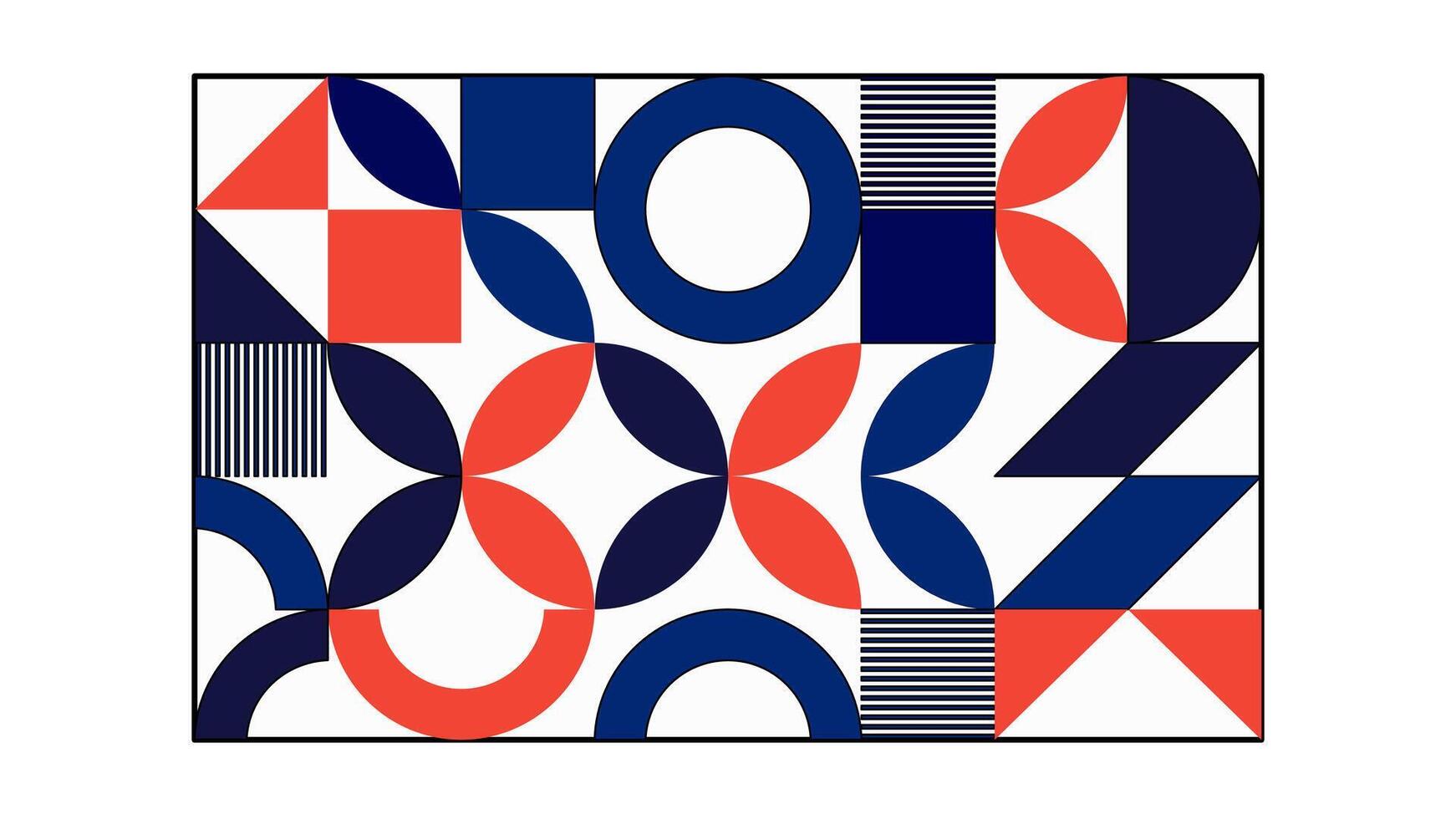 Stylized Geometric Abstraction with Vibrant Colors vector