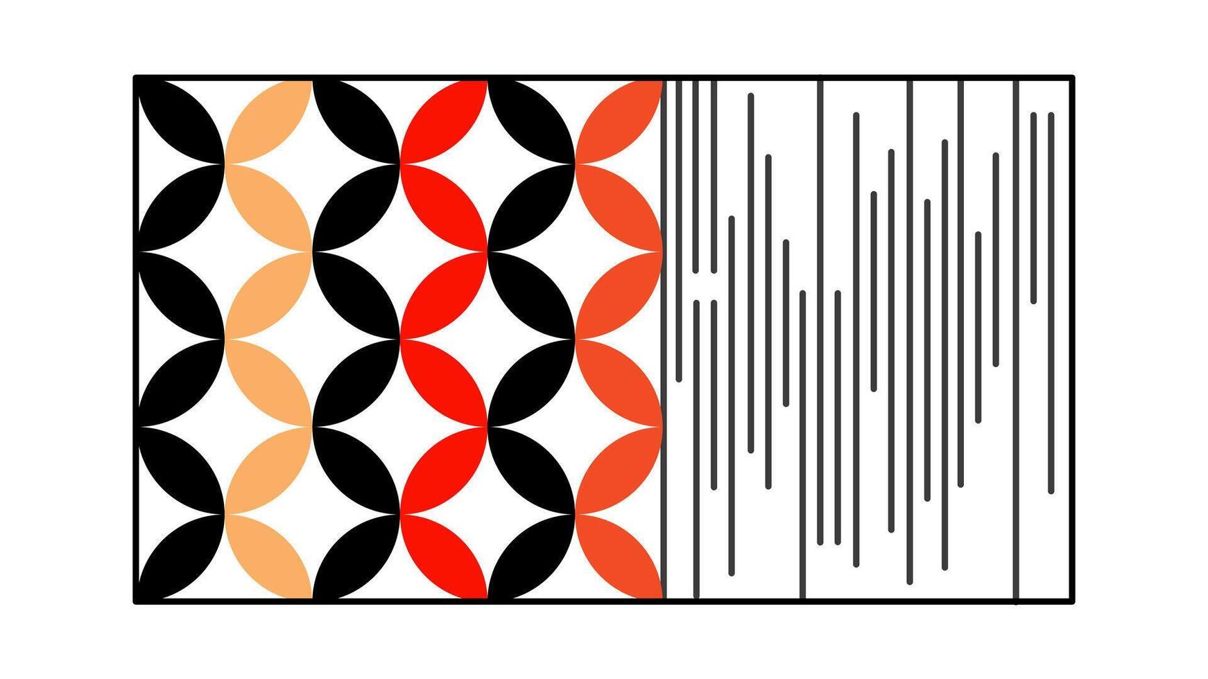 Abstract Geometric Design with Bold Patterns vector