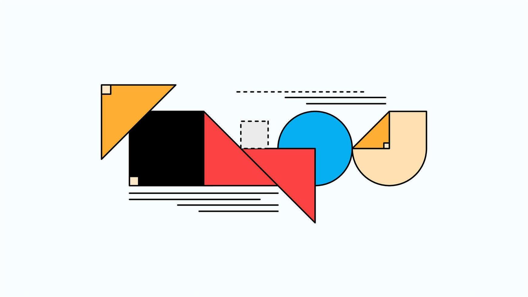 DesignMinimalist Abstract Composition with Geometry vector