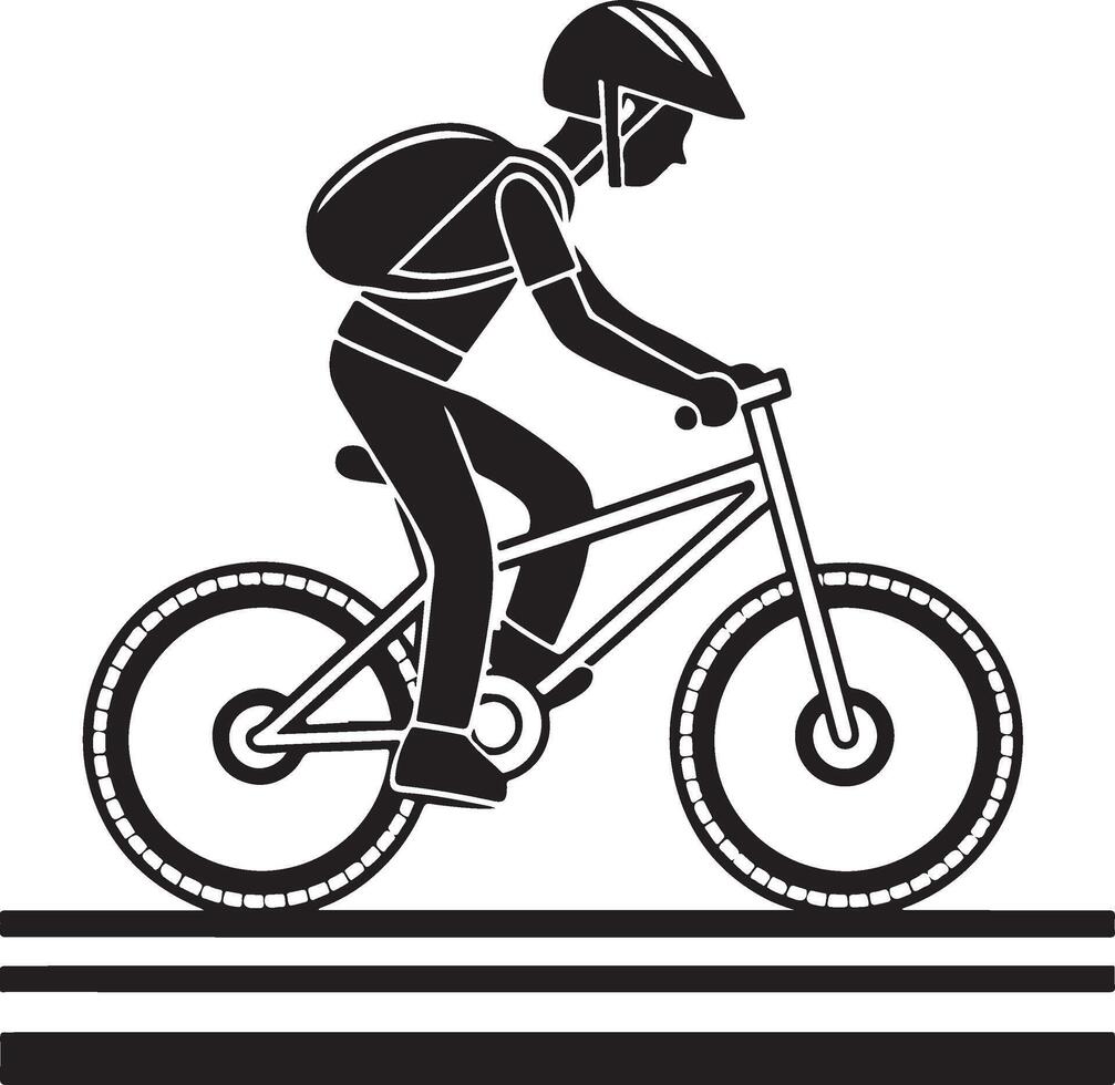 Minimalist Bicycle Icon vector
